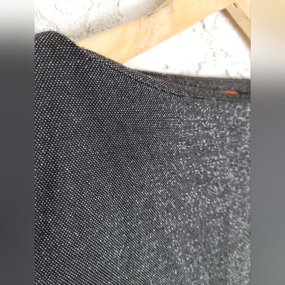 Metallic Charcoal Toned Crew Neck Top - Picture 4 of 7